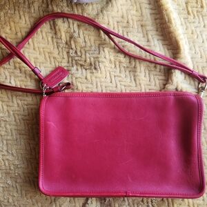 Coach Red Crossbody Bag Sleek Design